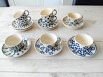 8 Bunzlau Castle espresso kop en schotels puntgaaf, Ophalen of Verzenden, Zo goed als nieuw, Wedgwood, Kop(pen) en/of Schotel(s)