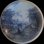 Delfts Blauw Wandbord - Hollands Tafereel, Ophalen
