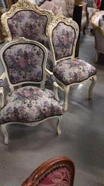Stoelen barok met bloemen landleven, Huis en Inrichting, Stoelen, Ophalen of Verzenden, Gebruikt, Vijf, Zes of meer stoelen