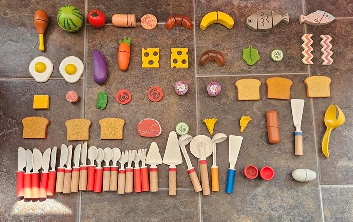 Lidl Playtive houten accessoires voor keukentje of winkeltje, Kinderen en Baby's, Speelgoed | Houten speelgoed, Gebruikt, Ophalen of Verzenden