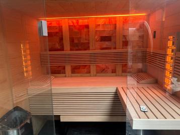 Finse Zoutsteen Sauna 9kW I Infarood I Demo-Model beschikbaar voor biedingen