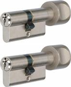 S2 knopcilinder 30/30 SKG** set van 2 stuks gelijksluitend, Doe-het-zelf en Verbouw, Hang- en Sluitwerk, Ophalen of Verzenden