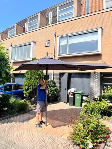 Madison - Parasol Asymetrisch Sideway - Grijs - 360x220 beschikbaar voor biedingen