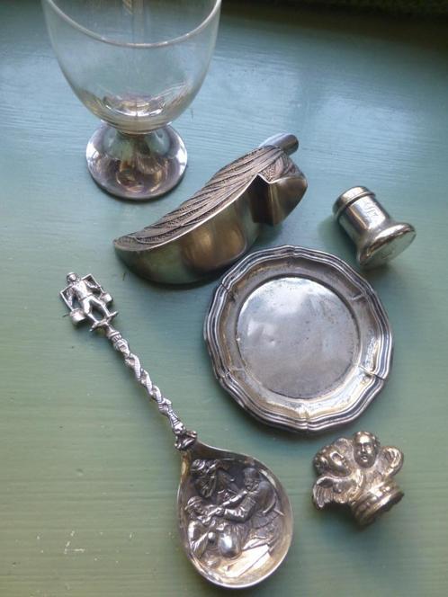 Antieke Zilveren kleine Voorwerpen 7 stuks / gemerkt, Antiek en Kunst, Antiek | Goud en Zilver, Zilver, Verzenden
