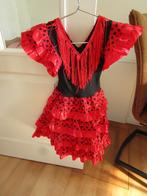 Spaanse / Flamenco jurk - rood met zwart - maat 4, Ophalen of Verzenden, Zo goed als nieuw, 104 of kleiner, Meisje