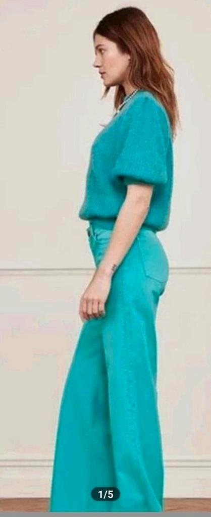 Fabienne Chapot Eva wide leg broek maat 29 *nieuw *, Kleding | Dames, Broeken en Pantalons, Nieuw, Blauw, Ophalen of Verzenden