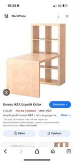 Bureau blad beuken/wit voor kastmontage, Huis en Inrichting, Bureaus, Ophalen, Gebruikt, Bureau