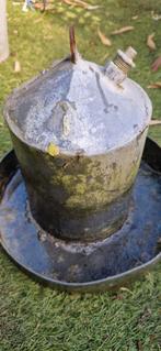 Vogelvoederhuis of drinkbank van zink (brocante), Ophalen of Verzenden, Gebruikt