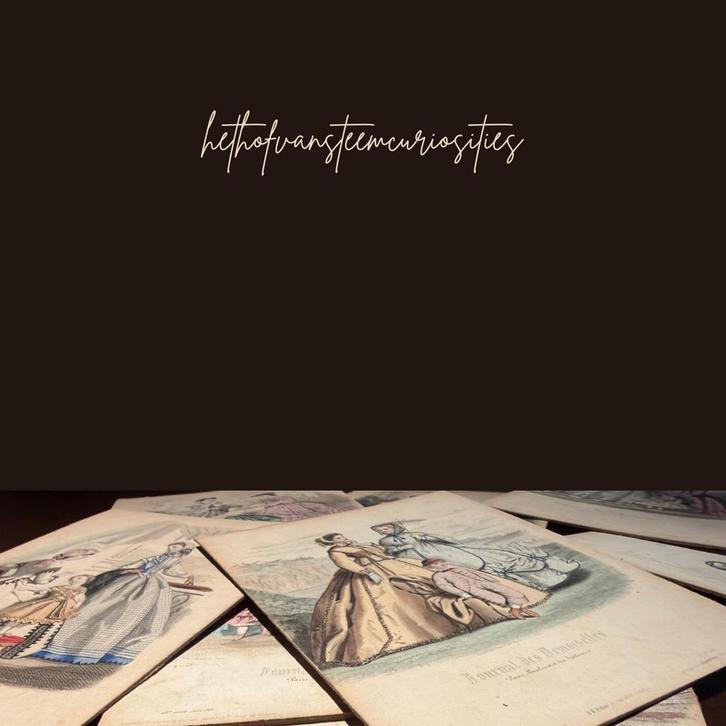 19e Eeuwse Modeprenten - Journal des Demoiselles, Antiek en Kunst, Kunst | Etsen en Gravures, Ophalen of Verzenden