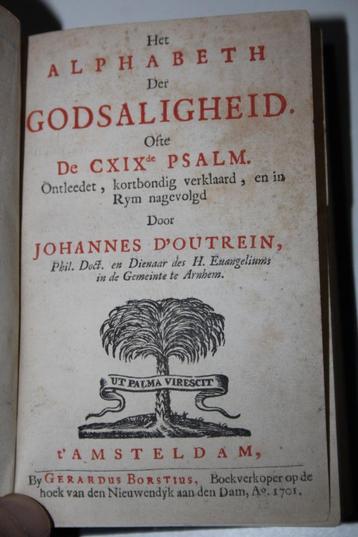 Johannes d' Outrein - Psalm 119 (1701 + Datheen) beschikbaar voor biedingen