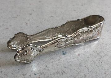 Suikerklontjes Tang - 9,5 cm - zilverkleurig bewerkt beschikbaar voor biedingen