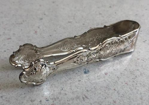 Suikerklontjes Tang - 9,5 cm - zilverkleurig bewerkt, Verzamelen, Retro, Huis en Inrichting, Ophalen of Verzenden