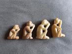 Vier kleine aapjes oude beeldjes bodemvondst china jade?, Ophalen of Verzenden