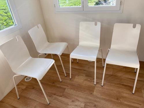 4 stoelen, off white, Huis en Inrichting, Stoelen, Gebruikt, Vier, Hout, Overige kleuren, Ophalen