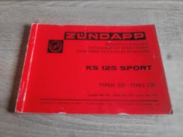 Zundapp Onderdelenboek KS 125 Sport uitgave 05-1973 beschikbaar voor biedingen