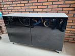 IKEA Kast - Wit/Zwart Hoogglans - Glasplaat, Huis en Inrichting, Ophalen, 100 tot 150 cm, Minder dan 100 cm, Modern
