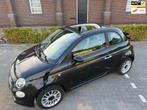 Fiat 500 C 1.2 Popstar Cabrio zwart 2017 nieuwe distributie, Auto's, Voorwielaandrijving, Start-stop-systeem, Stof, Gebruikt