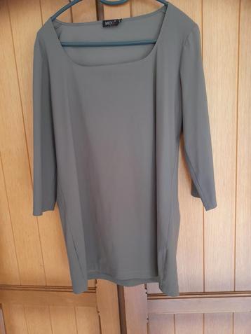 Taupe blouse  shirt van Moq travelstof valt als M  beschikbaar voor biedingen