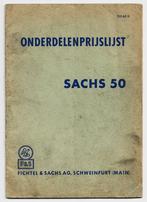 Sachs 50 onderdelenlijst bromfiets motorblok (7223z), Verzenden, Zo goed als nieuw