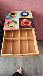 Houten Koffiecup houder Groot☕Met lade☕☕In mooie staat, Ophalen, Gebruikt