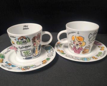 Blond Amsterdam ABN Amro kop en schotel set beschikbaar voor biedingen