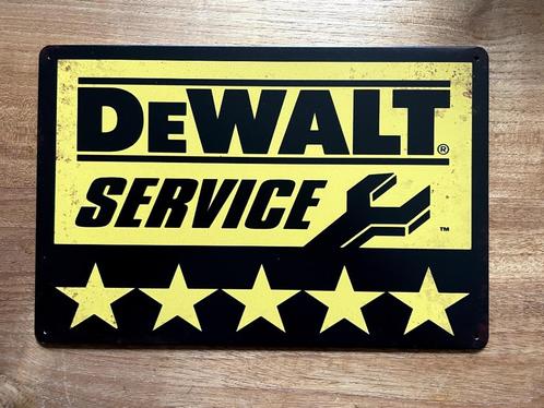 DeWalt Service  metalen reclamebord / wandbord (Old Look), Verzamelen, Merken en Reclamevoorwerpen, Nieuw, Reclamebord, Ophalen of Verzenden