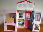 Barbie Inklapbaar Meeneemhuis Compleet!, Ophalen, Zo goed als nieuw, Poppenhuis