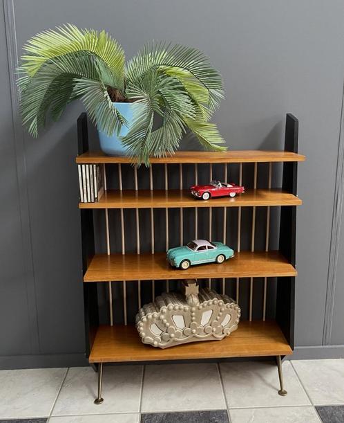 50 jaren smal boeken kastje planten etagère platen/cd rek, Huis en Inrichting, Kasten | Boekenkasten, Gebruikt, 50 tot 100 cm