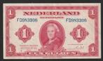 1 gld 1943 FD 983306 (wilhelmina) erg mooi exemplaar, Postzegels en Munten, Bankbiljetten | Nederland, 1 gulden, Ophalen of Verzenden