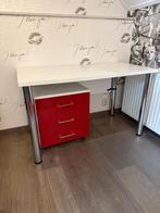 Bureau met lades - Zo goed als nieuw!, Huis en Inrichting, Bureaus, Ophalen, Met wielen, Zo goed als nieuw, Bureau