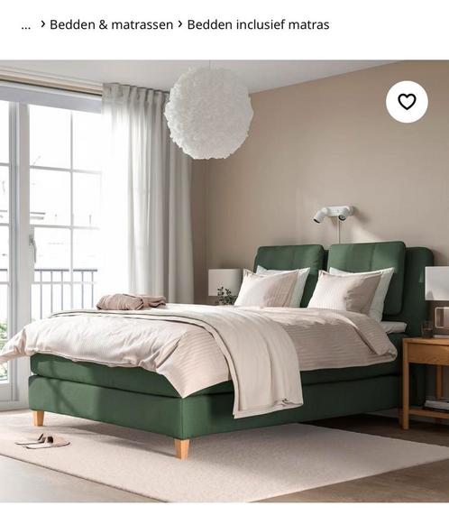 Gloednieuwe hoes voor Ikea boxspring, Huis en Inrichting, Slaapkamer | Boxsprings, Nieuw, 180 cm, 200 cm, Tweepersoons, Groen