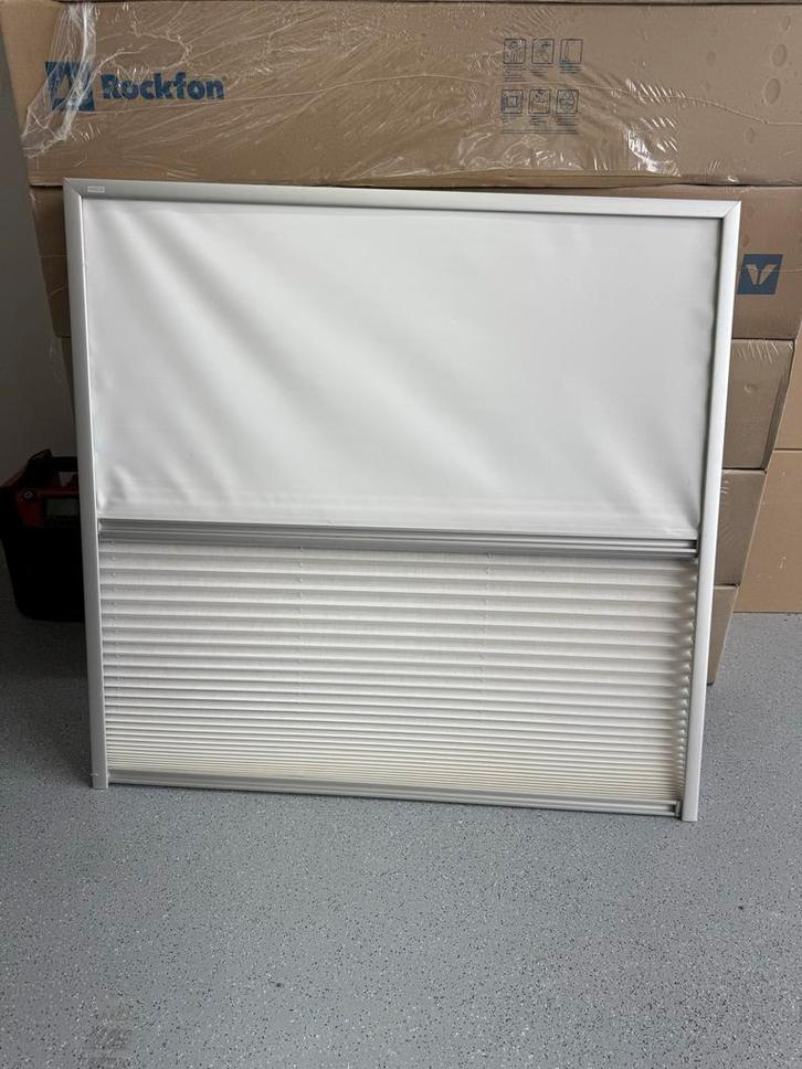 Velux Duo Rolgordijn + Plissé SK06, Huis en Inrichting, Stoffering | Gordijnen en Lamellen, Zo goed als nieuw, 100 tot 150 cm