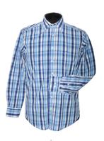ETRO geruit overhemd, shirt, wit/blauw, Mt. 38, Blauw, Halswijdte 38 (S) of kleiner, Ophalen of Verzenden, Zo goed als nieuw