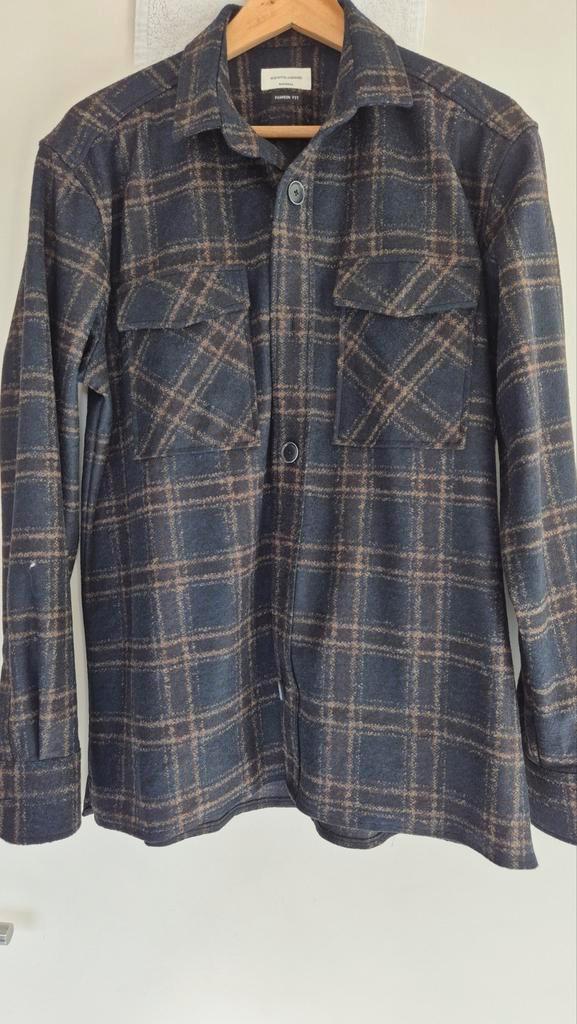 NIEUW! GENTILUOMO BLOUSE / VEST BLAUW BRUIN FASHION FIT MT L, Kleding | Heren, Overhemden, Nieuw, Halswijdte 39/40 (M), Blauw