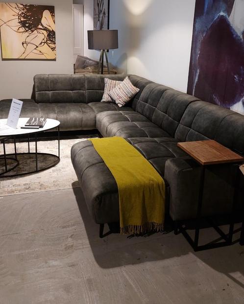 Surpise U hoekbank in Goldy Hunter nu eenmalig €1499,-, Huis en Inrichting, Banken | Complete zithoeken, Nieuw, Stof, Ophalen