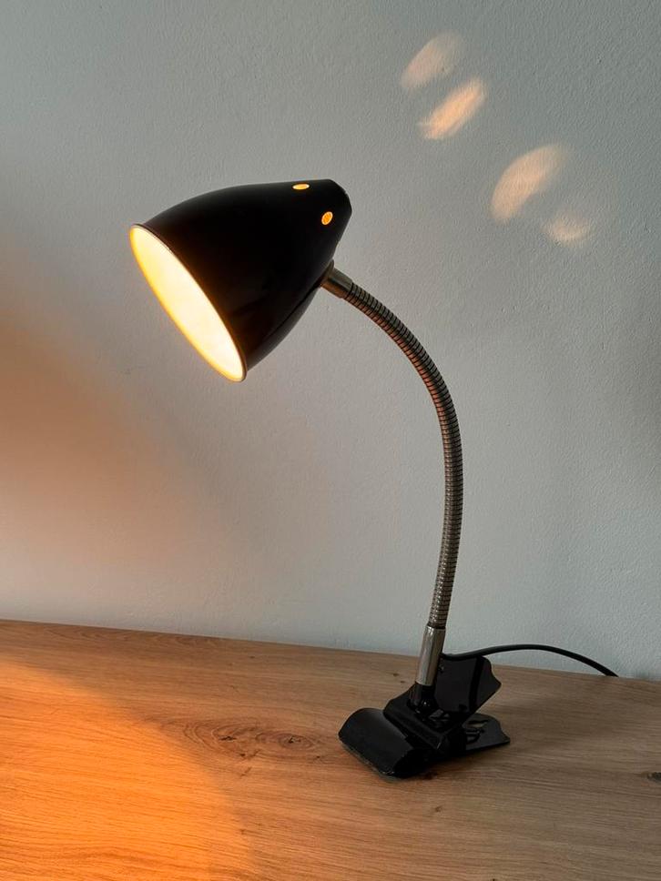 Vintage Hala lamp Klemlamp wandlamp bureaulamp pianolamp, Huis en Inrichting, Lampen | Tafellampen, Gebruikt, Minder dan 50 cm
