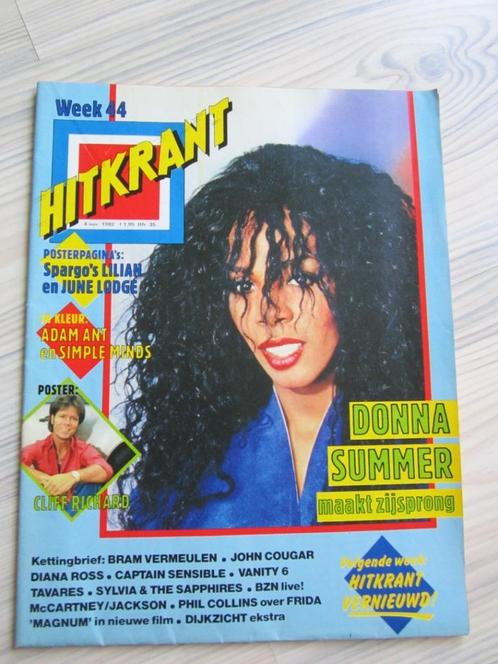 Hitkrant 4 nov 1982 week 44 donna summer on cover simple min, Verzamelen, Tijdschriften, Kranten en Knipsels, Tijdschrift, Nederland