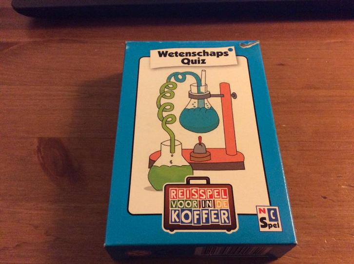 Wetenschaps Quiz. reisspel voor in de koffer. Nieuw, Hobby en Vrije tijd, Gezelschapsspellen | Kaartspellen, Nieuw, Ophalen of Verzenden