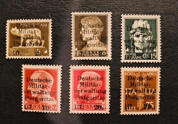 Duitse Militaire Bezetting Italië - Podgoritza, Postzegels en Munten, Postzegels | Volle albums en Verzamelingen, Buitenland, Ophalen of Verzenden
