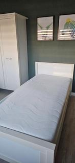 Wit éénpersoonsbed 90 x 200 Europe Baby Como IV, 85 tot 100 cm, Gebruikt, Ophalen of Verzenden, Matras
