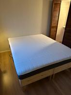 Ikea Espevar bed 160x200 - Amsterdam West, Huis en Inrichting, Slaapkamer | Bedden, Ophalen, Gebruikt, Beige, Tweepersoons