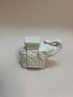 Vintage keramiek olifantje plantentafeltje - Crème, Ophalen of Verzenden