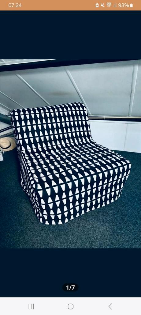 Lycksele Ikea slaapbank logeerbed, Huis en Inrichting, Slaapkamer | Slaapbanken, Zo goed als nieuw, 80 cm, 190 cm of minder, Eenpersoons