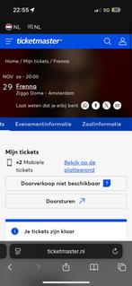 2x STAANPLAATSEN FRENNA CONCERT 29 NOVEMBER, Twee personen, November
