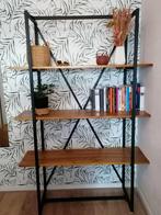Industriële open kast, staal/hout, Huis en Inrichting, Kasten | Boekenkasten, Ophalen, Gebruikt, 50 tot 100 cm, Minder dan 100 cm