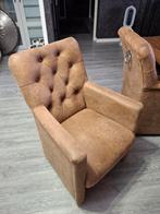 URBANSOFA EETKAMERSTOELEN TOULOUSE  IN NIEUWSTAAT MET WIEL, Ophalen, Minder dan 75 cm, Leer, Zo goed als nieuw