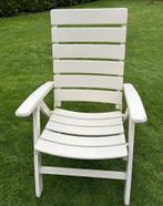 Witte houten tuinstoel Herlag deckchair, Ophalen, Zo goed als nieuw, Hout