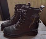 Poelman veterboots boots zwart leer 40, Poelman, Zwart, Lage of Enkellaarzen, Ophalen of Verzenden