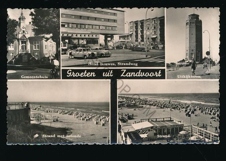 Zandvoort - meerluik [KRST009-1991, Verzamelen, Ansichtkaarten | Nederland, Gelopen, Noord-Holland, 1940 tot 1960, Verzenden