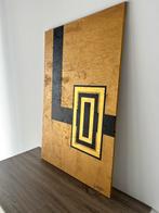 Schilderij Modern -  Goud - “Door” contemporary art, Antiek en Kunst, Kunst | Schilderijen | Abstract, Ophalen of Verzenden